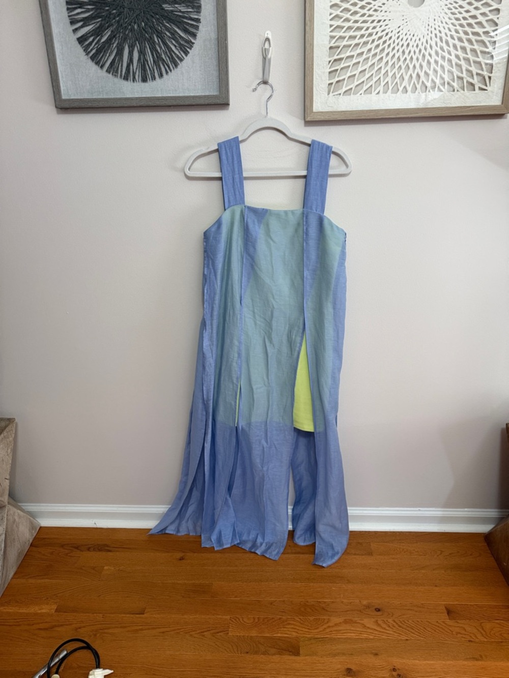 Anthropologie Lavender and Lime Layered Dress